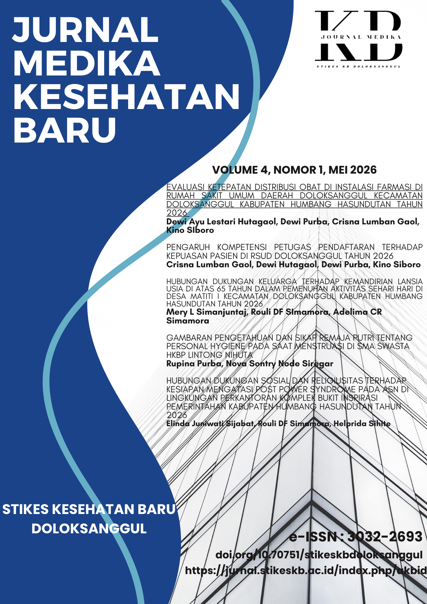 					View Vol. 4 No. 1 (2026): Jurnal Medika Kesehatan Baru
				